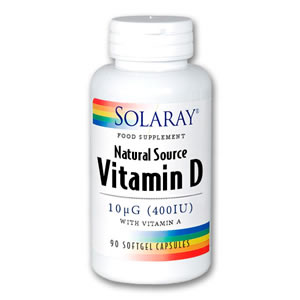 Solaray Vitamin D - 10 ug (400iu) with Vitamin A
